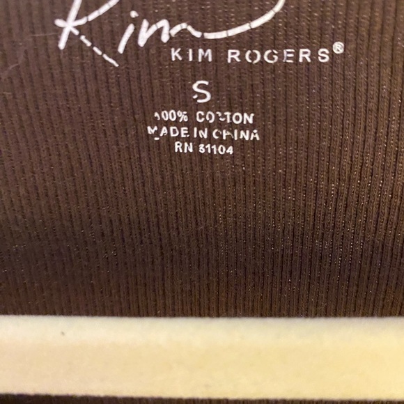 Kim Rogers Brown Ribbed Knit Tank Top, Small, EUC - Picture 3 of 3